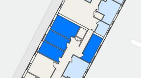 Planritning för SFL 7, 4 privata rum, 62 m²