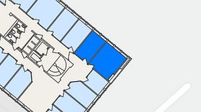 
							Planritning för FASTOFFICE Lidingö Torsvik, 2 privata rum, 26 m²