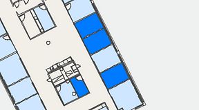 
							Planritning för Convendum Västra Järnvägsgatan 3, 4 privata rum, 35 m²