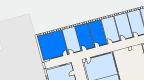 
							Planritning för Regus Lidingö, 3 privata rum, 40 m²