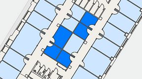 
							Planritning för Convendum Sundbyberg, 5 privata rum, 43 m²