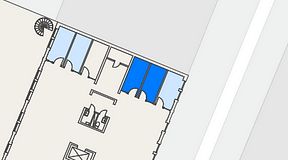 
							Planritning för Helio GT30, 2 privata rum, 14 m²