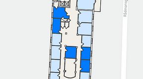 
							Planritning för Regus Triangeln Station, 5 privata rum, 59 m²