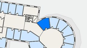 Planritning för Regus Alvik, 1 privata rum, 14 m²