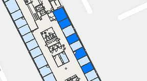 
							Planritning för Convendum Västra Järnvägsgatan 3, 5 privata rum, 55 m²