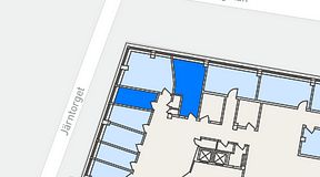 
							Planritning för Arkipelagen Järntorget, 2 privata rum, 24 m²