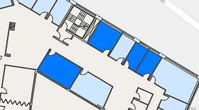 
							Planritning för Spaces Göteborg Gamlestan, 4 privata rum, 59 m²