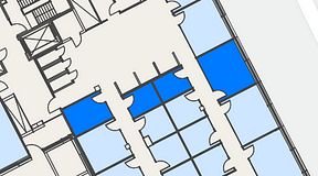 
							Planritning för Spaces Hyllie Vista, 4 privata rum, 43 m²