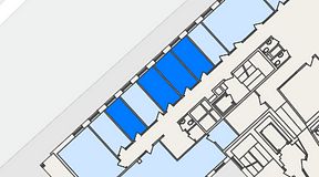 
							Planritning för FASTOFFICE S:t Olofsgatan, 4 privata rum, 35 m²