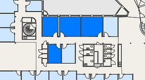 
							Planritning för Convendum Stampgatan 14, 4 privata rum, 65 m²