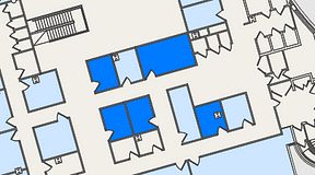 
							Planritning för United Spaces Östra Hamngatan, 5 privata rum, 50 m²