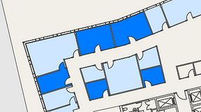 
							Planritning för Mindpark Mölndal, 5 privata rum, 67 m²