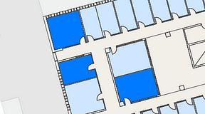 
							Planritning för Regus Lidingö, 3 privata rum, 55 m²