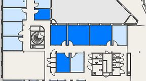 
							Planritning för Convendum Stampgatan 14, 5 privata rum, 73 m²