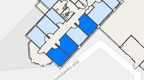 
							Planritning för Helio Frösundavik, 3 privata rum, 33 m²