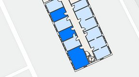 
							Planritning för Easy Office Bromma, 3 privata rum, 56 m²