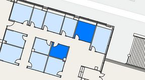 
							Planritning för Spaces Umami Park Sundbyberg, 2 privata rum, 27 m²