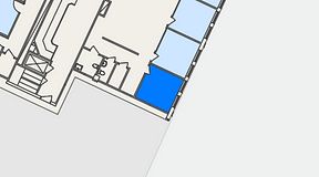 
							Planritning för FASTOFFICE Rinkebytorget, 1 privata rum, 13 m²