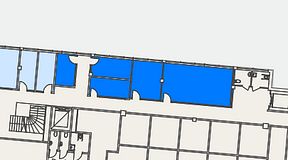 
							Planritning för Spaces Helsingborg Väla, 5 privata rum, 72 m²