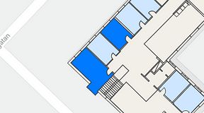 
							Planritning för Dockside Office & Coworking, 2 privata rum, 33 m²
