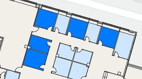 
							Planritning för Spaces Umami Park Sundbyberg, 5 privata rum, 79 m²