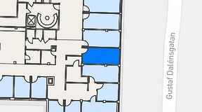 Planritning för C/O Hisingen, 1 privata rum, 16 m²