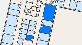 Planritning för Dospace Östra Storgatan, 3 privata rum, 42 m²