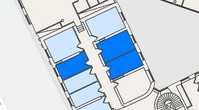 Planritning för Convendum Spårvagnshallarna, 3 privata rum, 43 m²