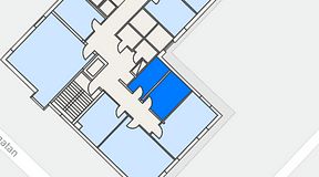 
							Planritning för Dockside Office & Coworking, 2 privata rum, 21 m²