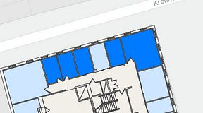 
							Planritning för Regus Östra Hamngatan, 5 privata rum, 69 m²