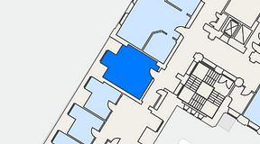 
							Planritning för iOffice Sjöbefälsskolan, 1 privata rum, 27 m²