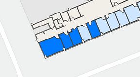 
							Planritning för FASTOFFICE Södertälje, 4 privata rum, 55 m²