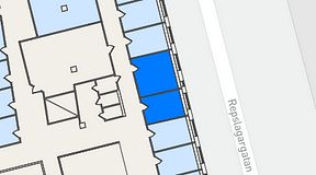 
							Planritning för THE WORKS Medborgarplatsen, 2 privata rum, 26 m²