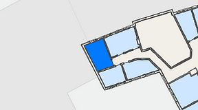 Planritning för iOffice Kungsgatan 37, 1 privata rum, 14 m²