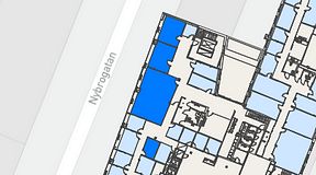 
							Planritning för Regus Östermalmstorg, 4 privata rum, 105 m²