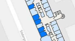 
							Planritning för Regus Helsingborg Södergatan, 5 privata rum, 63 m²