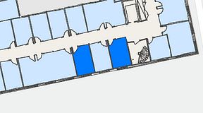 
							Planritning för Regus Gustav III:s Boulevard 34, 2 privata rum, 23 m²