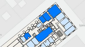 
							Planritning för Spaces Gamla Stan, 5 privata rum, 140 m²