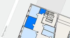 
							Planritning för Regus Östermalmstorg, 2 privata rum, 29 m²