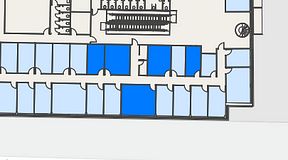 
							Planritning för Regus Mariestad, 5 privata rum, 86 m²