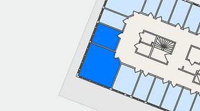 
							Planritning för FirstOffice Kungsängsvägen 27, 2 privata rum, 46 m²