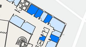 
							Planritning för Spaces Göteborg Gamlestan, 5 privata rum, 51 m²