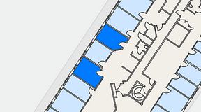 Planritning för Atmosfär Coworking, 2 privata rum, 26 m²