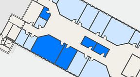 
							Planritning för Växthuset Stensjögatan, 5 privata rum, 80 m²