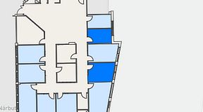 
							Planritning för Regus Täby, 2 privata rum, 19 m²