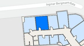 
							Planritning för Kontoret Nybroviken, 1 privata rum, 19 m²