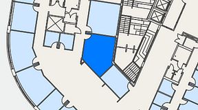
							Planritning för Spaces Göteborg Gamlestan, 1 privata rum, 27 m²