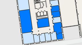 
							Planritning för Spaces Nordenskiöldsgatan, 5 privata rum, 103 m²