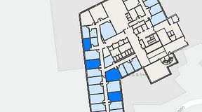 
							Planritning för Regus Rotsunda, 5 privata rum, 91 m²