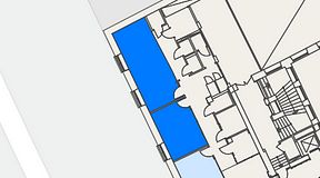 Planritning för iOffice Sveavägen, 2 privata rum, 48 m²